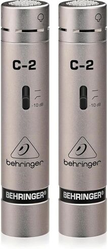 Behringer C-2 Matched Studio Condenser Microphones, Pair, Bundle with 2X Microphone Stand and 25' XLR Cable in Saudi Arabia