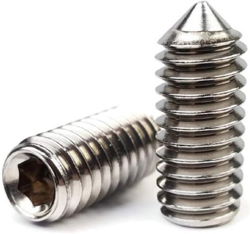1/4"-20 Socket Set Screws Cone Point 304 Stainless Steel 1/4"-20 x 1/2" Qty 25 in Saudi Arabia