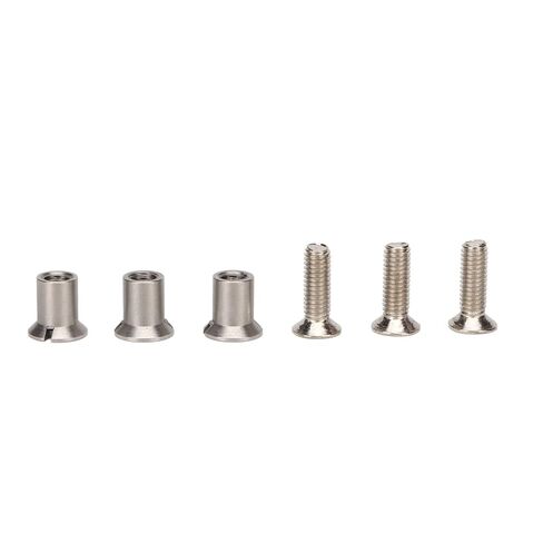 3Pcs Screw Set, Stainless Steel High Hardness 1/4 Inch Tape Reel Screw Kit with Sleeves, Universal Metal Screw Set Replacement for Studio Tape Recorders and Players in Saudi Arabia