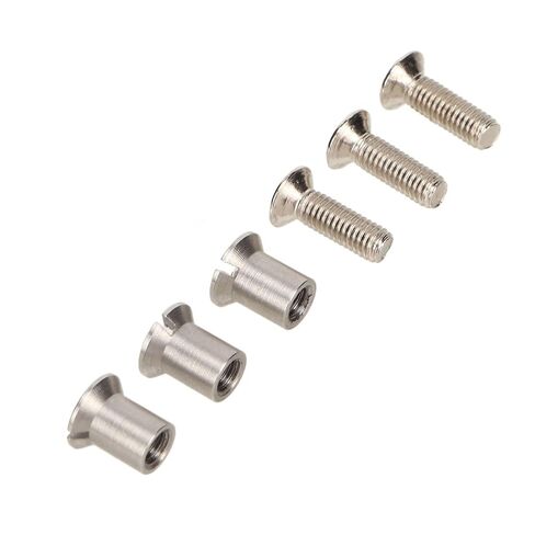 3Pcs Screw Set, Stainless Steel High Hardness 1/4 Inch Tape Reel Screw Kit with Sleeves, Universal Metal Screw Set Replacement for Studio Tape Recorders and Players in Saudi Arabia
