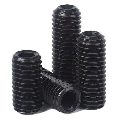 M5-0.8 × 4 مم مجموعة مقابس سداسية سوداء، نقطة كوب مقطوعة الرأس، مسمار مسطح، محرك سداسي داخلي، سبائك فولاذ، 12.9 درجة من الفولاذ الكربوني، خيط خارجي 100 قطعة in Saudi Arabia