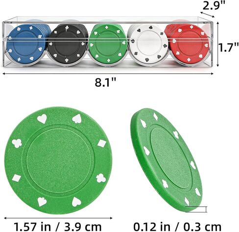 Pumtus 200 Pcs Poker Chips with No Denomination, Plastic Casino Chip Set with Storage Box, 1.5 Inch Card Game Token, Counter Discs Marker for Texas Blackjack Holdem, Math Learning, Home Game Party in Saudi Arabia