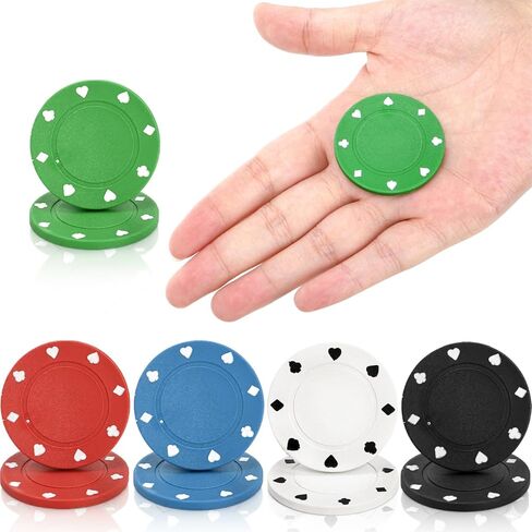 Pumtus 200 Pcs Poker Chips with No Denomination, Plastic Casino Chip Set with Storage Box, 1.5 Inch Card Game Token, Counter Discs Marker for Texas Blackjack Holdem, Math Learning, Home Game Party in Saudi Arabia