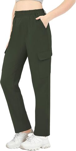 JEKAOYI Womens Hiking Cargo Pants High Waisted Lightweight Quick Dry Joggers with 4 Pockets for Outdoor Travel in Saudi Arabia