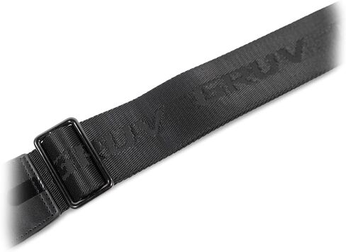 حزام جيتار Gruv Gear حزام مبطن أسود قابل للتعديل للجيتار الكهربائي والصوتي والباس، حزام أمان عريض مع أطراف من الجلد الصناعي، متوافق مع القفل، دعم مريح للكتف (صغير) in Kuwait