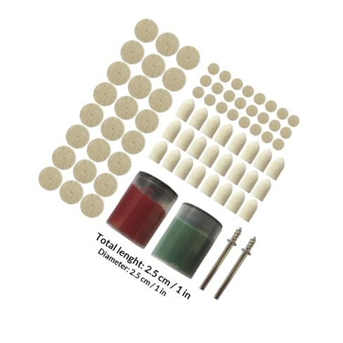 76pcs Wool Polishing Wheel Set with Mandrel and Buffing Pads for Rotary Tool, Felt Wool Buffing Mop Kit Suitable for Auto Detailing and Jewelry Polishing in Saudi Arabia