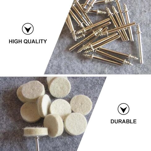 Holibanna 76pcs Felt Wool Polishing Wheel Set with Mandrels, Buffing Wheel Drill Kit for Car Polisher, Rotary Buffing Pads for Power Tools and Bench Grinder Use in Kuwait