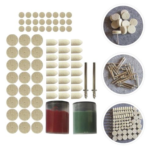 Holibanna 76pcs Felt Wool Polishing Wheel Set with Mandrels, Buffing Wheel Drill Kit for Car Polisher, Rotary Buffing Pads for Power Tools and Bench Grinder Use in Kuwait