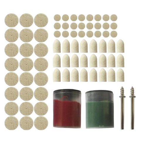 Uonlytech 76pcs Wool Felt Polishing Wheel Buffing Pad Drill Kit for Car Polisher Equipment, Soft Wool Grinding Attachment Suitable for Power Tools and Automotive Detailing in Saudi Arabia