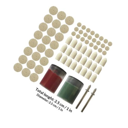 Uonlytech 76pcs Wool Felt Polishing Wheel Buffing Pad Drill Kit for Car Polisher Equipment, Soft Wool Grinding Attachment Suitable for Power Tools and Automotive Detailing in Saudi Arabia
