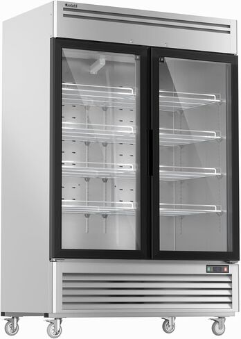 Coolski Commercial Display Frezzer 47.5 قدم مكعب، باب زجاجي مستقيم من الفولاذ المقاوم للصدأ مع تذويب تلقائي وشريط إضاءة LED مدمج لمتاجر السوبر ماركت والمقاهي، DOE ETL ETL SANTATION in Kuwait