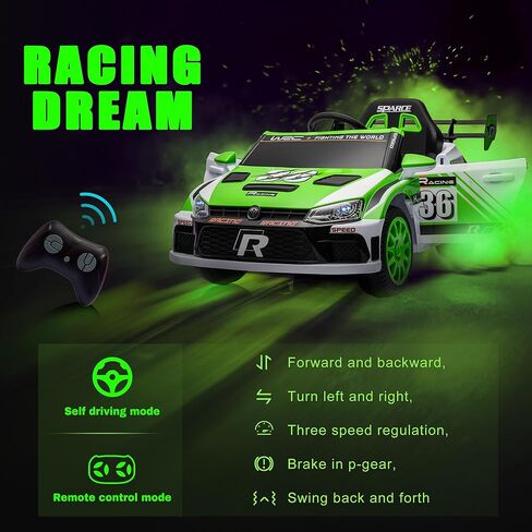12V SUV 5MPH Ride on Toys, Ride-on Truck Toy w/Parent Remote,4W/2D 3-Speed Kids Electric Vehicles with Motor,Spring Suspension,LED,Music (12V Electric Police Car) in Saudi Arabia