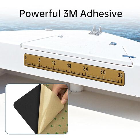لوح قياس الأسماك الرغوي HZshark EVA، مسطرة سمكة مع دعامة ذاتية اللصق 3M، شريط قياس صيد السمك 91.44 سم للقوارب الشراعية واليخوت والزوارق in Kuwait