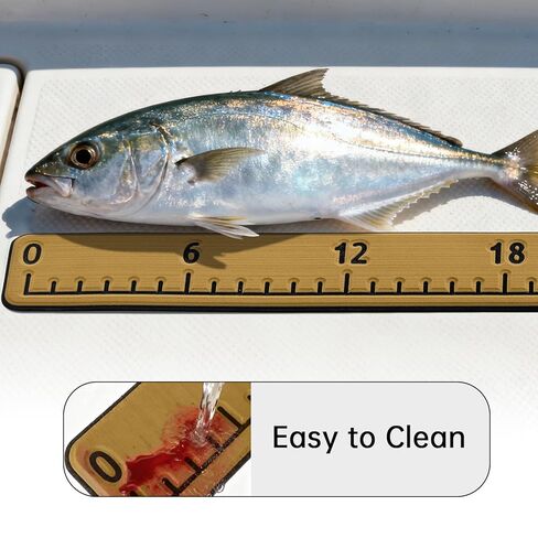 لوح قياس الأسماك الرغوي HZshark EVA، مسطرة سمكة مع دعامة ذاتية اللصق 3M، شريط قياس صيد السمك 91.44 سم للقوارب الشراعية واليخوت والزوارق in Kuwait