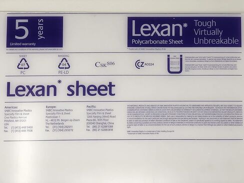Polycarbonate Lexan Sheet Clear 1/8" x 30" x 48" - Thermoforming in Kuwait