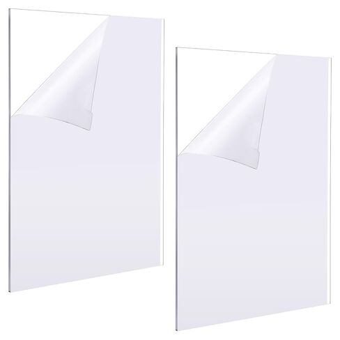8.5 بوصة × 11 بوصة قطعتان من أوراق الأكريليك الشفافة من أجل مشروع DIY، والحرف اليدوية، وإطارات الصور، وسهلة القطع بالليزر، أو المنشار أو الأدوات اليدوية سميكة 2 مم in Saudi Arabia