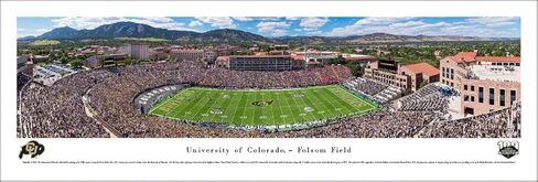 Colorado Buffaloes Football - 40.25x13.75-inch Standard Framed Print by Blakeway Panoramas in Saudi Arabia