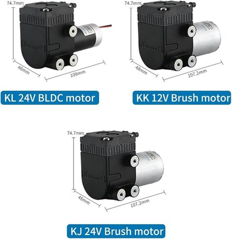 15L/min KVP15 Diaphragm Vacuum Pump 12V 24V DC Motor High Negative Pressure 0.092Mpa Suction Pump(KVP15-KM) in Saudi Arabia