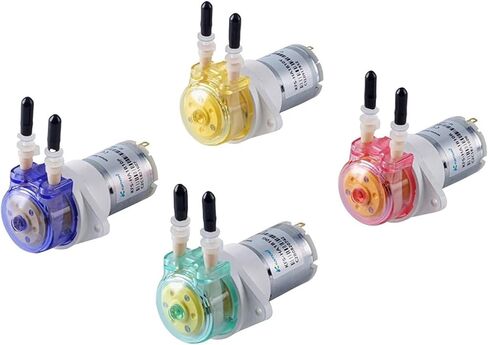 KFS Peristaltic Pump 6V/12V/24V DC Motor Gear Pump High Precision Low Flow Dosing Pump with One/Two Slowgear(B06,12Vone slowdown Gear) in Saudi Arabia