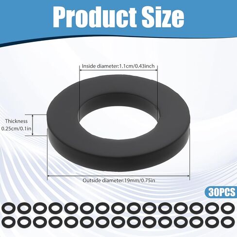 30 Pack Shower Hose Washers, Rubber Washers Seals 1/2 Inch Hose Washer Seal Tap Sealing Rings Shower Head Washer for Showers Head and Hosees Connecting in Saudi Arabia