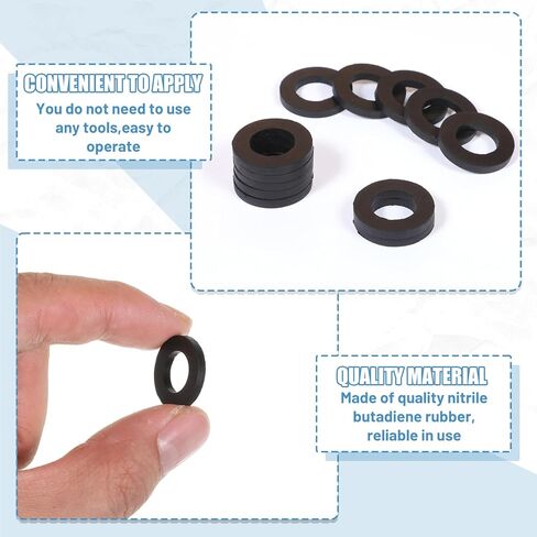 30 Pack Shower Hose Washers, Rubber Washers Seals 1/2 Inch Hose Washer Seal Tap Sealing Rings Shower Head Washer for Showers Head and Hosees Connecting in Saudi Arabia