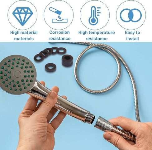 30 Pack Shower Hose Washers, Rubber Washers Seals 1/2 Inch Hose Washer Seal Tap Sealing Rings Shower Head Washer for Showers Head and Hosees Connecting in Saudi Arabia