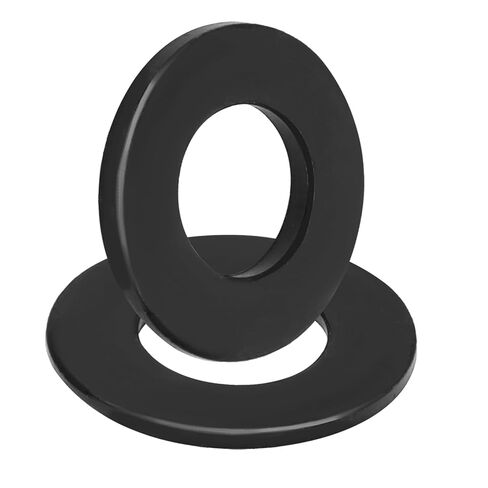 Bonsicoky 100 Pcs 5/16" Black Zinc Plated Flat Washers - 0.7" Outer Diameter - Heavy-Duty 304 Stainless Steel Washers for Reliable Use with Screws and Bolts in Saudi Arabia