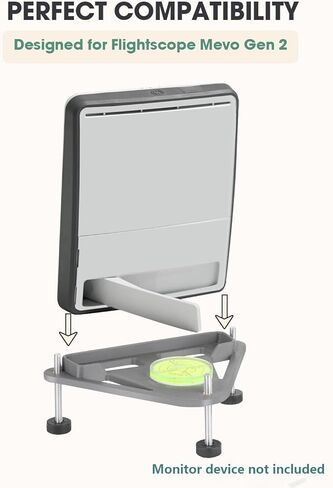 Tiga Adjustable Alignment & Leveling Stand for Flightscope Mevo Gen2 - Golf Training Equipment with Bubble Level, Height Adjustable 2.5 Inch, Stable Support for Mevo Gen 2 in Kuwait