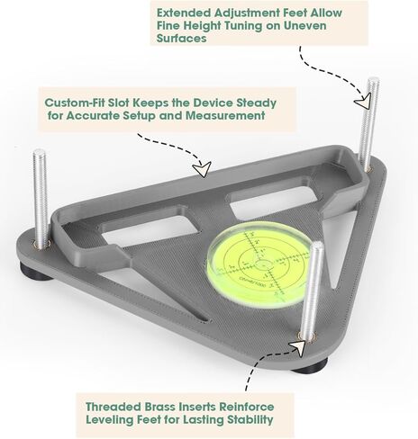 Tiga Adjustable Alignment & Leveling Stand for Flightscope Mevo Gen2 - Golf Training Equipment with Bubble Level, Height Adjustable 2.5 Inch, Stable Support for Mevo Gen 2 in Kuwait