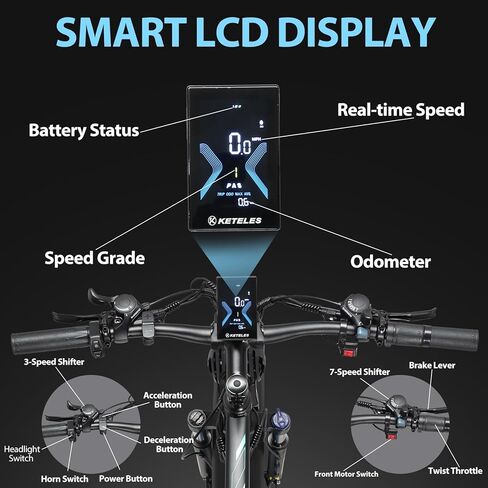AWD Electric Bike for Adults, Peak 4000W Power 26" Fat Tire Ebike, Dual Motor Electric Bicycles, 48V 22.4AH Removable Battery Fast Dual Hydraulic Brakes 21-Speed Electric Mountain Bike in Saudi Arabia