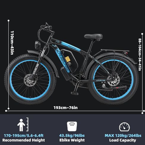 AWD Electric Bike for Adults, Peak 4000W Power 26" Fat Tire Ebike, Dual Motor Electric Bicycles, 48V 22.4AH Removable Battery Fast Dual Hydraulic Brakes 21-Speed Electric Mountain Bike in Saudi Arabia