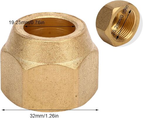 Diyeeni 3/4 Inch Brass Nut, 3/4 Inch Compact Brass Tube Adjustment for CA Repair Maintenance in Saudi Arabia