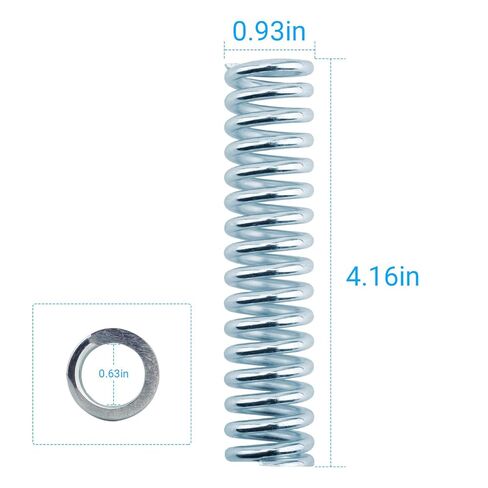 9732 Compression Spring (2-Pack), 15/16" OD x 4" Length, 0.148" Wire Diameter, Nickel-Plated Spring Steel for Mechanical and Automotive Applications in Kuwait