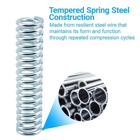 9732 Compression Spring (2-Pack), 15/16" OD x 4" Length, 0.148" Wire Diameter, Nickel-Plated Spring Steel for Mechanical and Automotive Applications in Kuwait