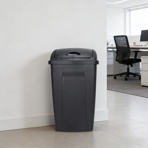 13 Gallon Kitchen Trash Can with Swing Top Lid Plastic Heavy Duty Touch Free Garbage Bin for Home Kitchen Office Bathroom in Saudi Arabia