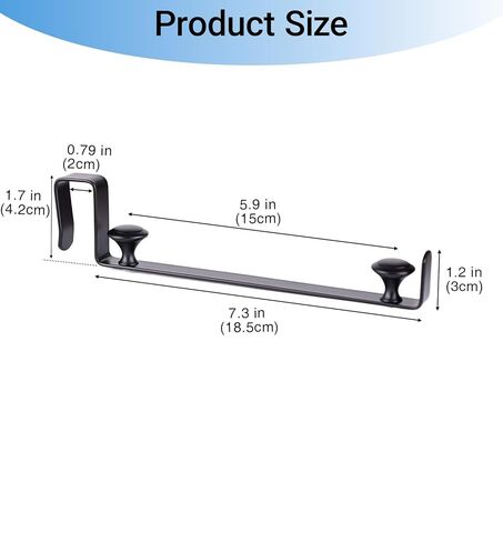 Large Trash Bag Holder for Kitchen Cabinets Doors, Under Sink Plastic Bag Hooks, Stainless Steel Garbage Bag Holder, Kitchen Trash Waste Cans (Black) in Saudi Arabia