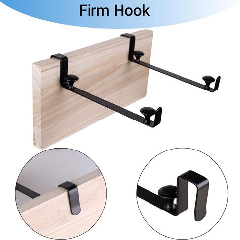 Large Trash Bag Holder for Kitchen Cabinets Doors, Under Sink Plastic Bag Hooks, Stainless Steel Garbage Bag Holder, Kitchen Trash Waste Cans (Black) in Saudi Arabia