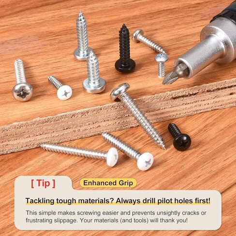 مسامير METALLIXITY Phillips Pan Head ذاتية التنصت (#12x7/8) 50 قطعة، برغي حفر ذاتي من الفولاذ المقاوم للصدأ 304 للخشب المعدني والبلاستيك مع لقمة، لأثاث لوحة مصراع الحائط في الخزانة، فضي in Kuwait