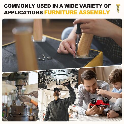 مسامير METALLIXITY Phillips Pan Head ذاتية التنصت (#12x7/8) 50 قطعة، برغي حفر ذاتي من الفولاذ المقاوم للصدأ 304 للخشب المعدني والبلاستيك مع لقمة، لأثاث لوحة مصراع الحائط في الخزانة، فضي in Kuwait