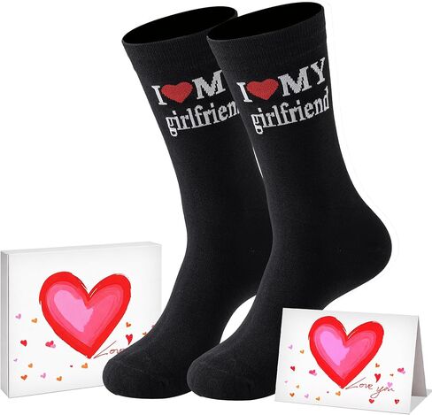 Gifts for Men,Birthday Gifts Card for Husband,Funny Socks,Present Valentine's Day,Anniversary,I Love My Wife in Saudi Arabia