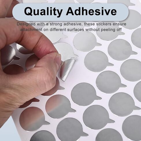 5 Sheets/300Pcs Aluminium Foil Film Sealing Sticker - Toothpaste Cosmetic Soft Tube Essential Oil Bottles Makeup Storage Containers Stopper(15mm) in Saudi Arabia