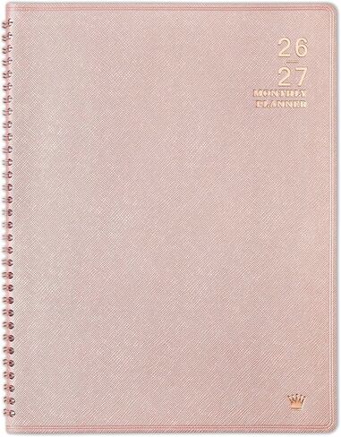 2026 Monthly Planner - 9'' x 11'' Monthly Planner/Calendar 2026 from JAN. 2026 - DEC. 2026, 12 Monthly Calendar Spiral Bound with Soft Leather Cover, 15 Note Pages, Tabs, Inner Pocket in Saudi Arabia