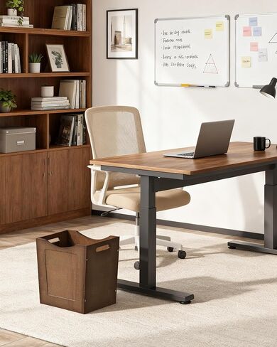 CHOEZON Bamboo Waste Basket, 4.5 Gallon Curved Design Multi-Use Trash Can for Bedroom, Office, Bathroom, Kitchen, Small Garbage Cans for Paper & Towel Storage, Natural Brown MCW30MA in Kuwait