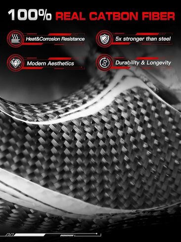 Carbon Fiber Steering Wheel for GMC Sierra 1500 2019-2024, D-Shaped Flat-Bottom, Nappa Perforated Leather Grip, Hand-Stitched (No Paddle Shifters) in Kuwait