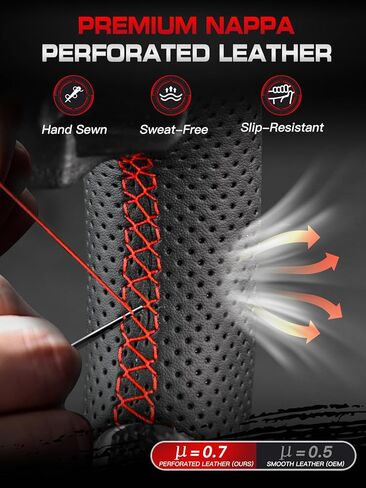 Carbon Fiber Steering Wheel for GMC Sierra 1500 2019-2024, D-Shaped Flat-Bottom, Nappa Perforated Leather Grip, Hand-Stitched (No Paddle Shifters) in Kuwait