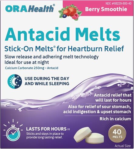 Orahealth® Stick-On Antacid Melts for Heartburn Relief, 40 Count in Saudi Arabia