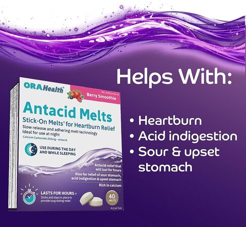 Orahealth® Stick-On Antacid Melts for Heartburn Relief, 40 Count in Saudi Arabia