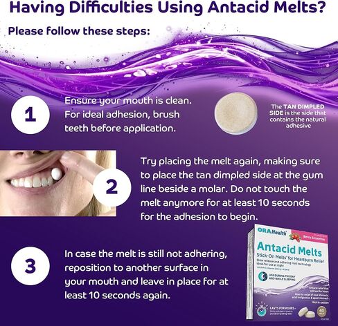 Orahealth® Stick-On Antacid Melts for Heartburn Relief, 40 Count in Saudi Arabia