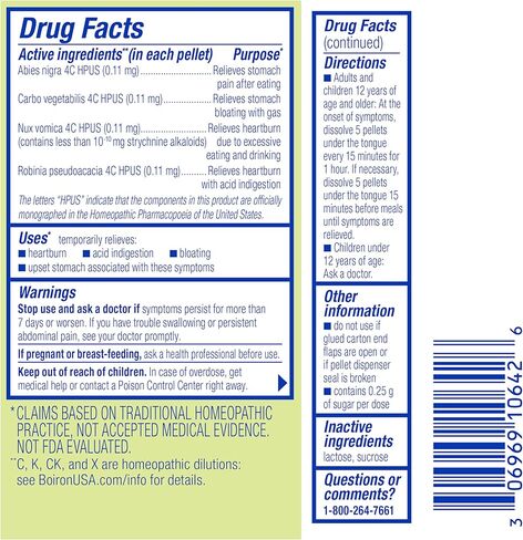 Boiron AcidCalm On The Go for Acid Reflux, Heartburn, Indigestion, Bloating, and Upset Stomach - 2 Count (160 Pellets) in Kuwait