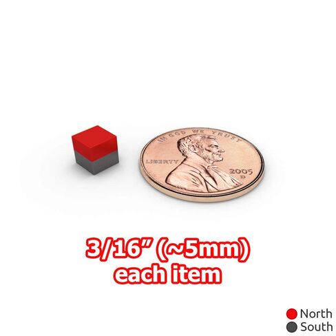 Neodymium Cube Magnets 5x5x5mm - Strong Rare Earth Square Block Magnets N48 for DIY Crafts, Refrigerator, Office, Home and Garage Organization (64 Pack) in Kuwait